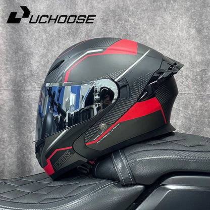 High Quality DOT Motorcycle Helmet Four Seasons Motocross Racing Modular Flip Up Casco Moto Men Women Off Road Helmet Unmasked