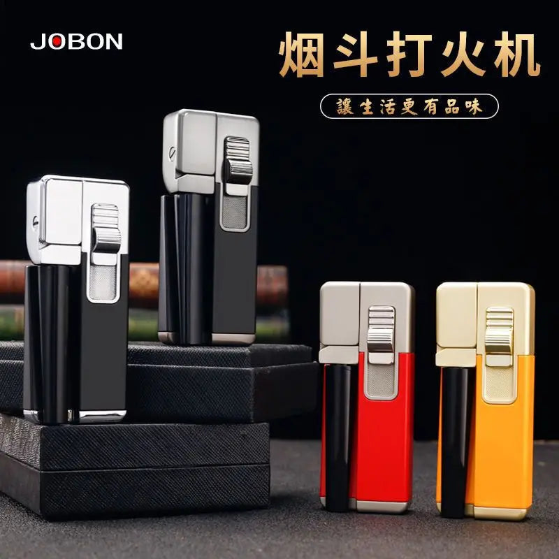 JOBON New Folding Pipe Integrated Inflatable Oblique Flame Lighter Metal Material Men's High-end Gifts