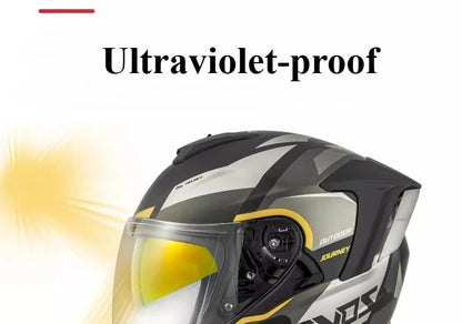 RSV DOT Motorcycle Helmet Double Visor 3/4 Half Helmets Scooter Casco Moto for Men Women Capacete Motorcycle Street Bike Gear
