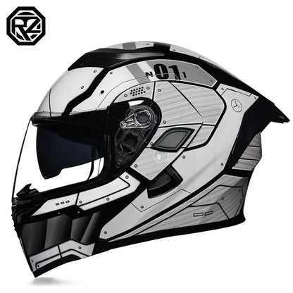 ORZ Motorcycle helmets Double Visors Modular Flip Up helmet DOT approved Full face casque moto racing Motocross helmet DOT