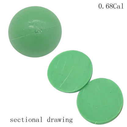 100 X .68 Cal Paintball Kinetic Round for Self Defense - Reusable .68 Caliber Nylon Balls for Byrna SD and T4E HDR