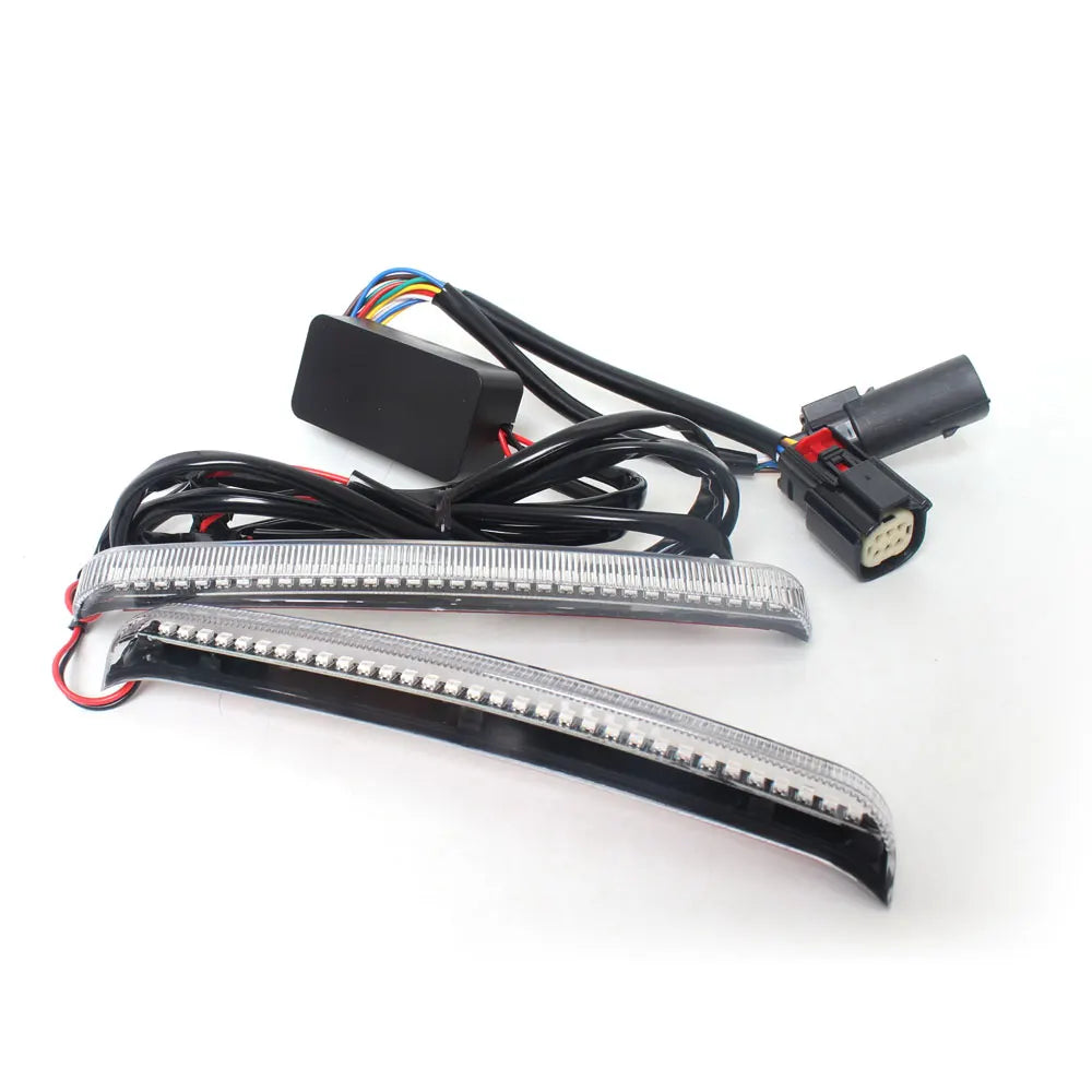 Motorcycle Saddlebag LED Flowing Light Turn Signal Brake Running Lamp For Harley Touring Road King Electra Street Glide 2014-23