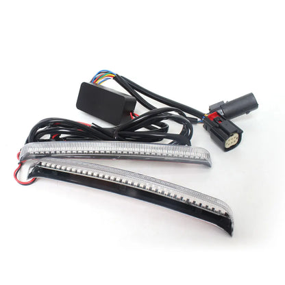 Motorcycle Saddlebag LED Flowing Light Turn Signal Brake Running Lamp For Harley Touring Road King Electra Street Glide 2014-23