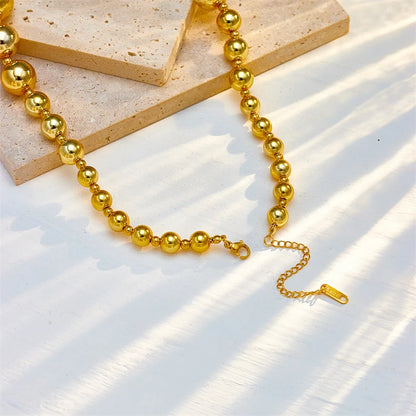 XIYANIKE 316L Stainless Steel Necklace Ball Chain Accessories for Women Trendy Design Simple New Trends Birthday Jewelry Collier