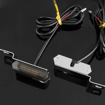 2Pcs Mini Motorcycle Turn Signal Light Retro Motorcycle Handlebar Horn LED Flowing Turn Signal Indicator Lights For Harley