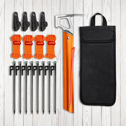 Camping Hiking Tent Accessories Camping Tent Accessories Kit with Reflective Camping Rope for Camping Hiking Garden Ground