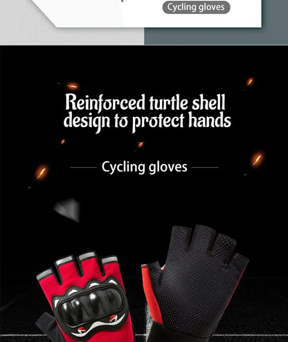 Men Half Finger Gloves Slip Rresistant Wear-resistant Racing Off-road Shatterproof Breathable Motorcycle Bicycle Tactical Glove