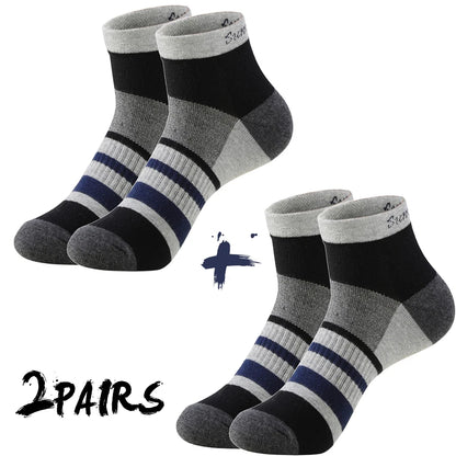 2 Pairs/Lot Running Socks Men Sport Outdoor Casual Cotton Red Stripes Compression Black Colorful Sock Male Gifts 21 Colors