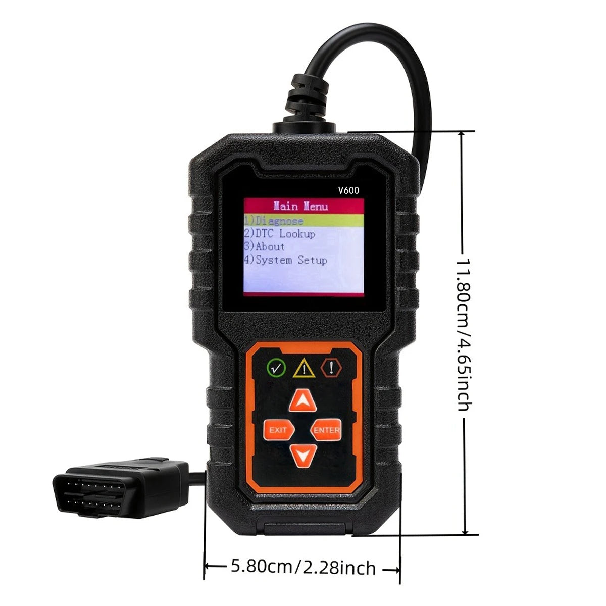 Professional Obd2 Scanner, a Car Fault Code Reader Diagnostic Tool That Has Supported the Obd Ii Protocol since 1996, Supports Reading and Clearing Fault Codes, Battery Testing, No Battery Power Required, USB Powered