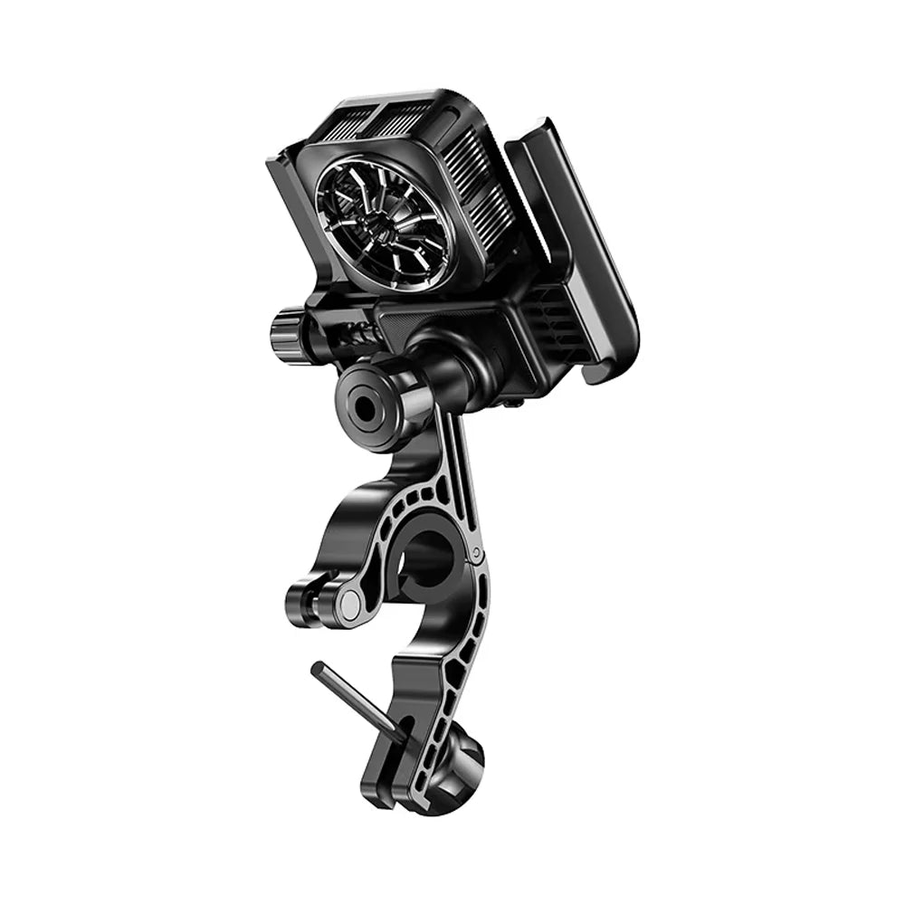 Motorcycle Cooling Phone Holder Mobile Phone Bracket 360° Rotation Shock-Resistant Navigation Cycling Cooling Stand Holder