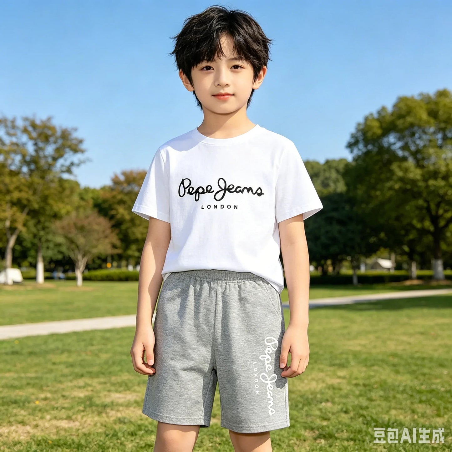 Kids Summer Fashion Casual Set - Boys Girls Toddler Clothes Charming Letter Print T-shirt with Short Sleeves And Shorts 3-12 Yea