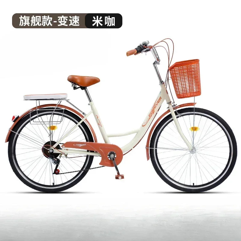 Cycling City 24/26 inch men's and women's bicycles light commuting ladies' student bikes leisure bicycles 2023