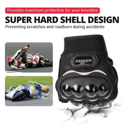 Vintage Leather Motorcycle Gloves Summer Breathable Unisex Biker Gloves With Anti-Slip Ventilation Design Motorbike Ride Glove