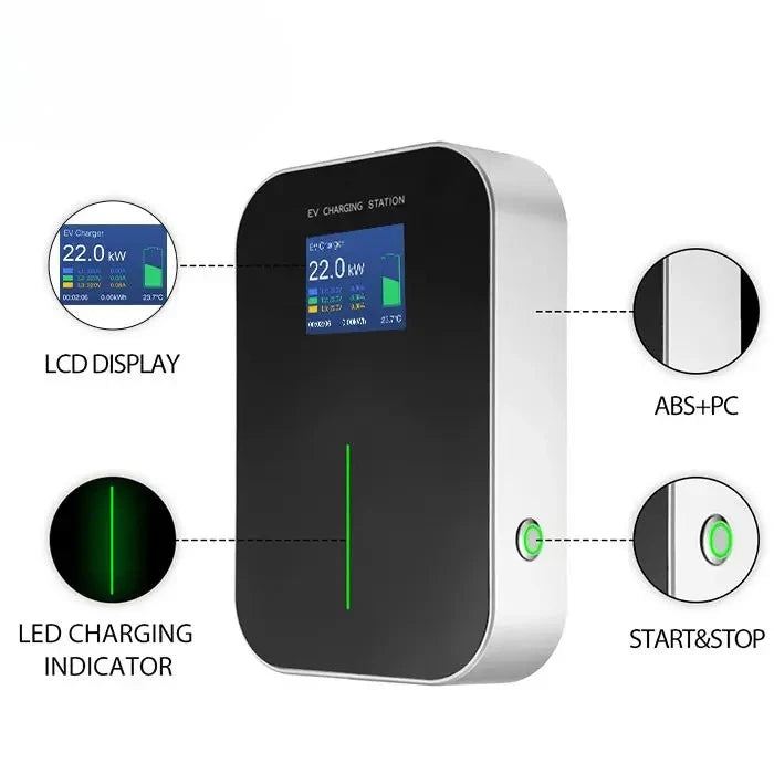 Mode 3 22KW 3 Phase EV Charger Level 2 Electric Vehicle Charging Station