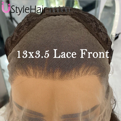 UStyleHair Brown Lace Front Wig Natural Looking 12Inches Short Wave Wig Heat Resistant Synthetic Hair Daily Use Cosplay Wig