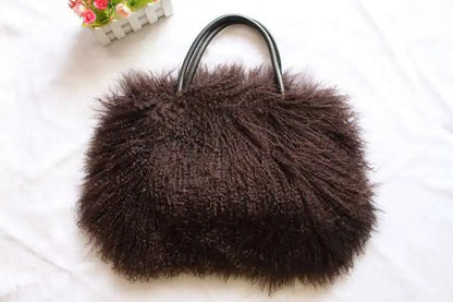 Wool Bag Cute And Versatile Winter Handbag Wool Large Capacity Woman Bags Relaxed Texture Furry Women Fashion Tote Shoulder Bag