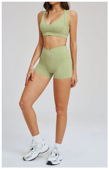 2 Pieces Yoga Suit for Women Clothes Sports Bra Shorts Sports Set Gym Running Training Sexy High Waist Butt Lift Sports Yoga Set