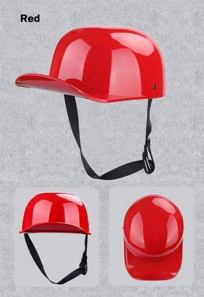 Uchoose Baseball Cap Helmet Motorcycle Vintage Retro Helmets Summer Open Face Scooter Cruiser Chopper Gangster DS Men Women Kid