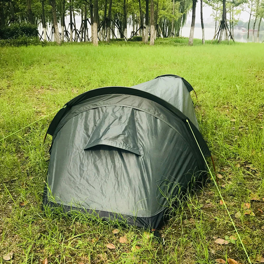Portable Backpacking Tent Outdoor Camping Sleeping Bag Tent Beach Lightweight Single Person Sleeping Bag Tent with Storage Bag