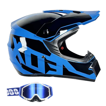 Youth Kids Motocross & Dirt Bike Helmet - Off-Road Downhill AM DH Cross Helmet - DOT Certified for Young Riders