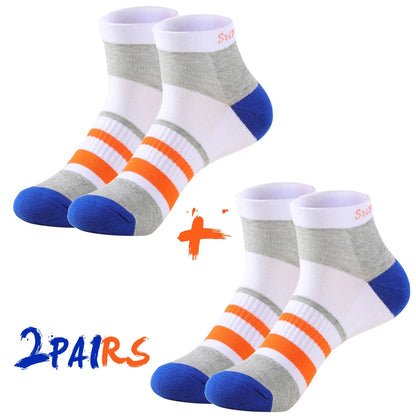 2 Pairs/Lot Running Socks Men Sport Outdoor Casual Cotton Red Stripes Compression Black Colorful Sock Male Gifts 21 Colors