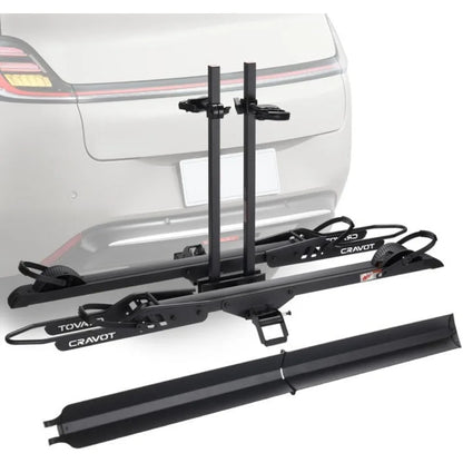 CyberRack E2 Plus EBike Rack with Ramp, 3Positions Foldable, 200 lbs Capacity Heavy Bike Rack Carrier for 2 E-Bike