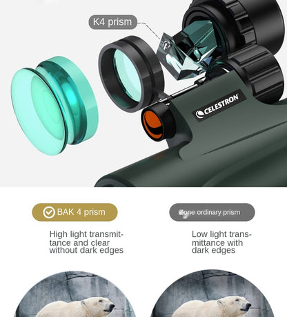 Celestron Outland X 8x42 10X42 Green Binoculars Waterproof & Fogproof Binoculars for Adults Multi-Coated Optics and BaK-4 Prisms