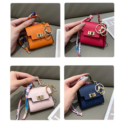 Mini Bag Pendant Small Keychain Case Bag Hanging Accessory Cute Earphone Storage Bag Pendant Keychain Bag Pendant Decoration