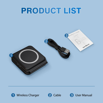 15W Magnetic Wireless Chargers 3 in 1 Foldable Phone Charge Dock Fast Charg Travel for Apple Watch IPhone 17/16/15/14/X AirPods