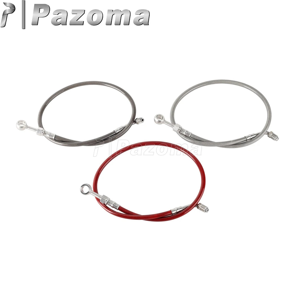 Motorcycle Hydraulic Banjo Braided Line Steel Brake Hose Cable For Harley Softail Slim Breakout Deluxe Street Bob Fat Boy 18-23