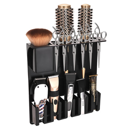 Hair Styling Tools Storage Box For Beauty Scissors Electric Clipper Comb Rack Salon Hairdressing Holder Desktop Case