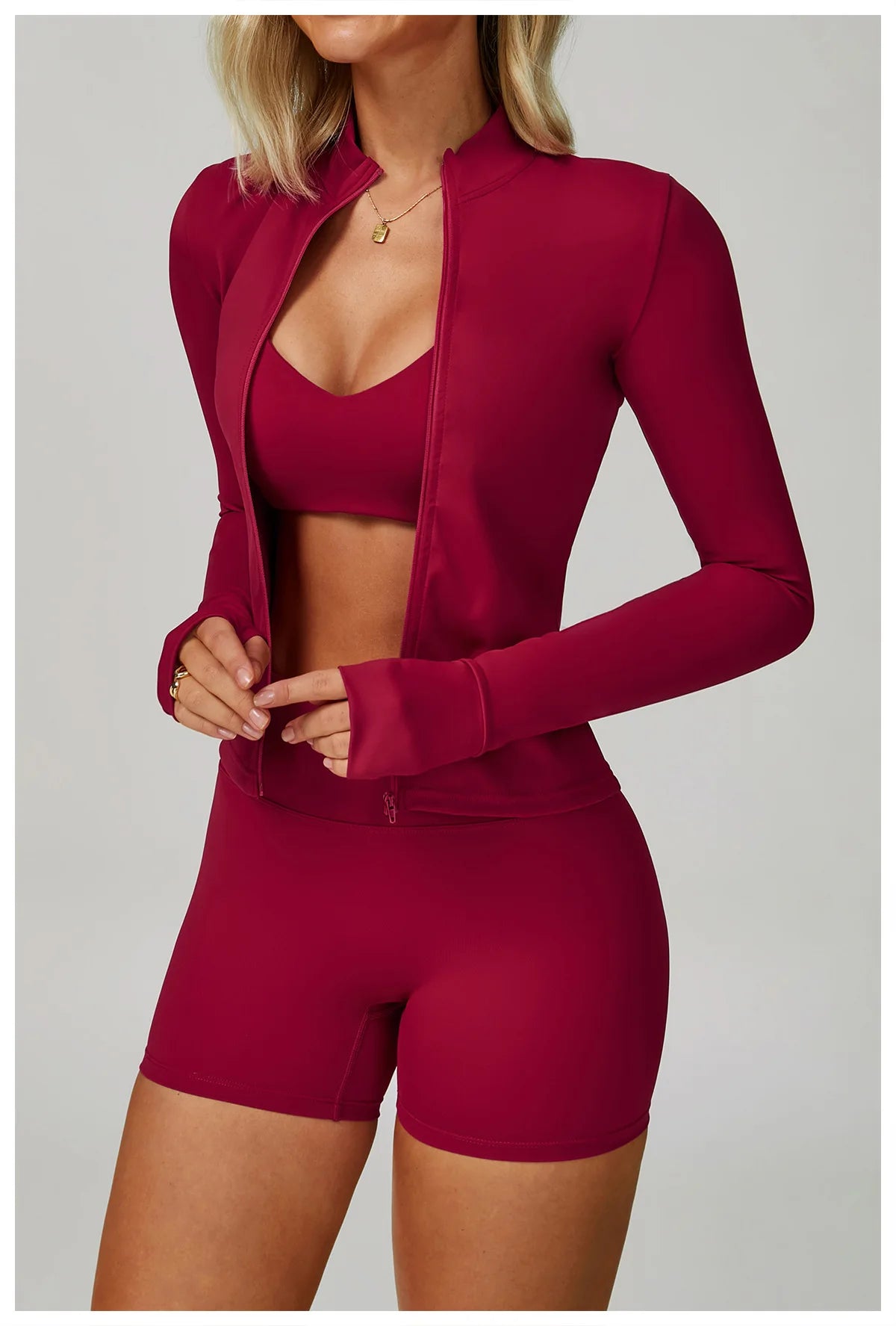 3PCS Yoga Sets Workout Set Women 2 Pieces Gym Suits High Waist Leggings Sport Bra Outfits Long Sleeve Fitness Running Sportswear
