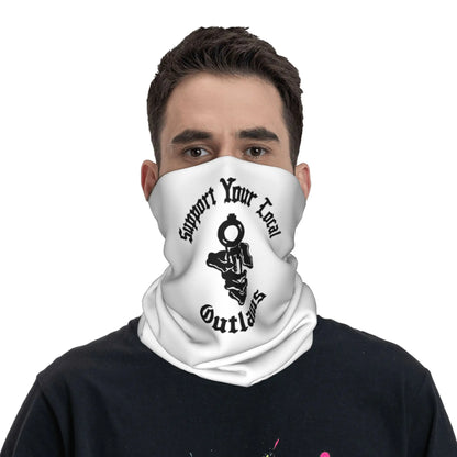 Outlaws Mc Support Bandana Neck Gaiter Printed Wrap Mask Scarf Warm Headwear Outdoor Sports For Men Women Adult All Season