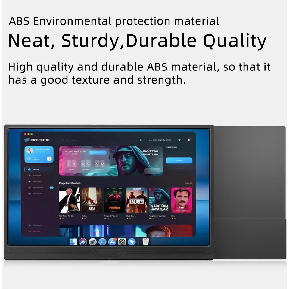 JSHIX 11.6 14 15.6 Inch Portable Monitor 1080P Full HD IPS Second Monitor for Gaming Laptop Phone Switch Xbox Sub Display Screen