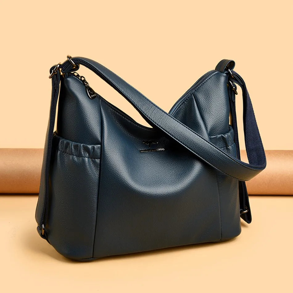 High Quality Soft Pu Leather Shoulder Bags for Women Women Bags Luxury Designer Multifunction Travel BackPack Commuter Handbags