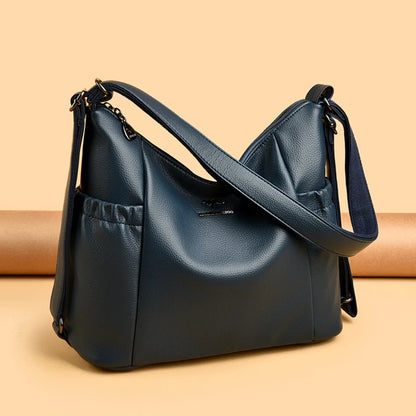 High Quality Soft Pu Leather Shoulder Bags for Women Women Bags Luxury Designer Multifunction Travel BackPack Commuter Handbags