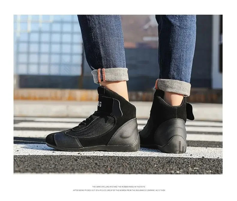Outdoor Motorcycle Riding Shoes Anti Slip Go Kart Training Shoes Motorcycle Travel Off-road Shoes for Men Motocross Boots