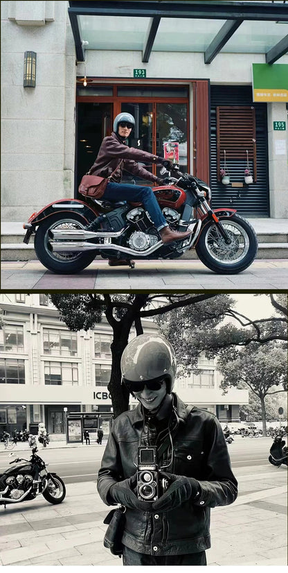 Retro 500TX Open Face Motorcycle Helmet Genuine Vintage Scooter Riding 3/4 Jet Casco DOT Approved Moto Capacete BLD