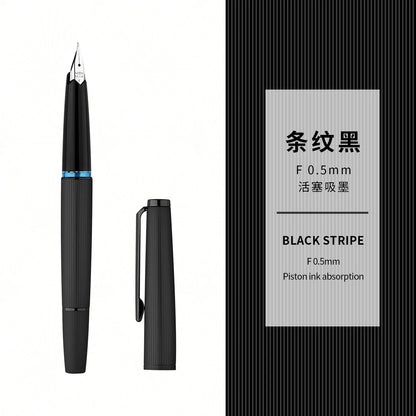 Limited MAJOHN B32 Metal Strive Piston Fountain Pen with Butterfly F Tip Student Adult Iridium Writing Ink Pen Office Supply