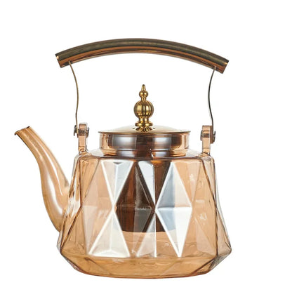 Glass Beam Pot Flower Tea Pot Health Pot Heat Resistant Glass Teapot With Strainer Infuser Teapot to Boil Water Kettle Gaiwan