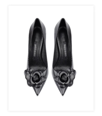 Genuine Leather Pumps For Women's 2025 Trend Luxury Fashion Sexy Party High Heels Elegant Comfortable Pointed Toe Shoes women