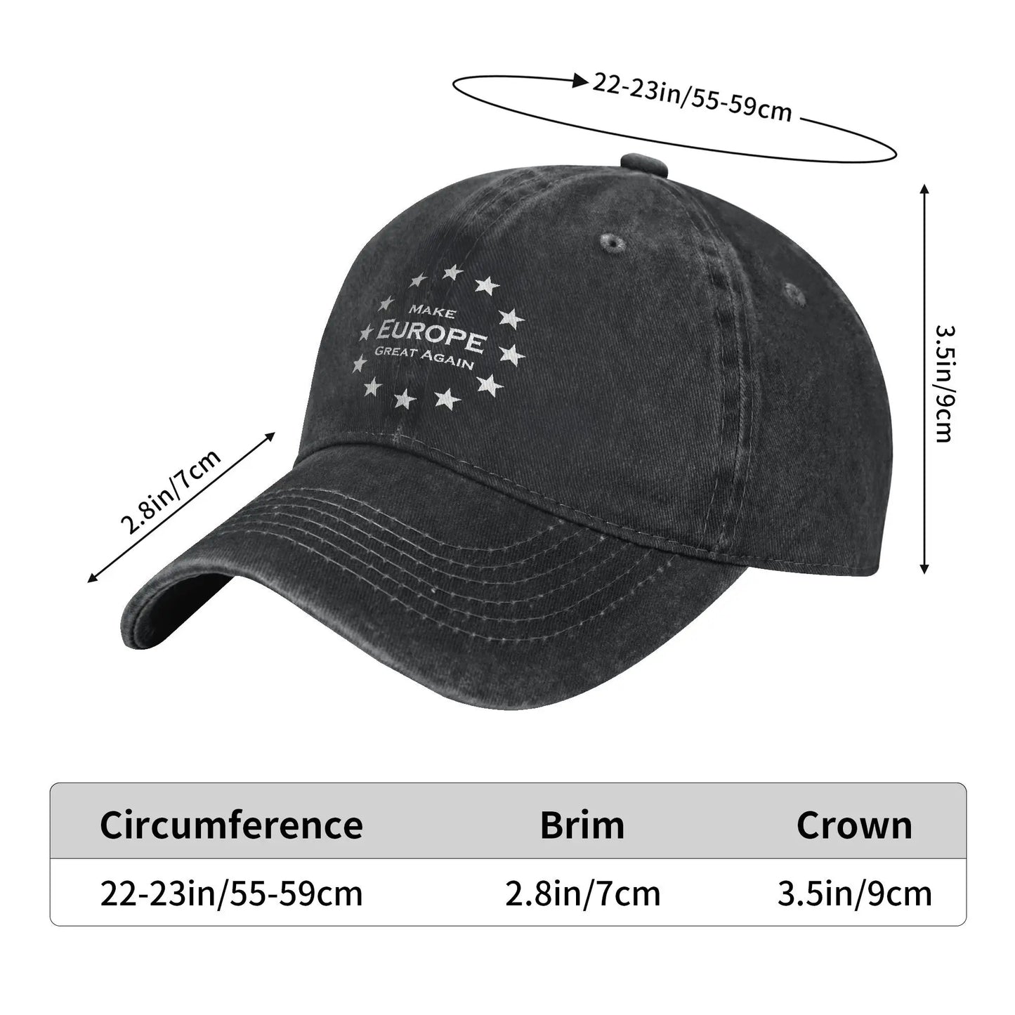 Make Europe Great Again Star Baseball Caps Vintage Distressed MEGA EU Snapback Hat Unisex Outdoor Workouts Adjustable Hats Cap