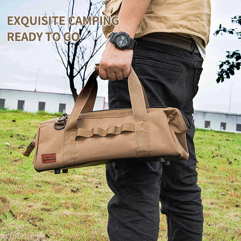 Camping tool storage bag,large-capacity tool kit, can be hung with a climbing buckle, high toe nail,Five colors to choose from