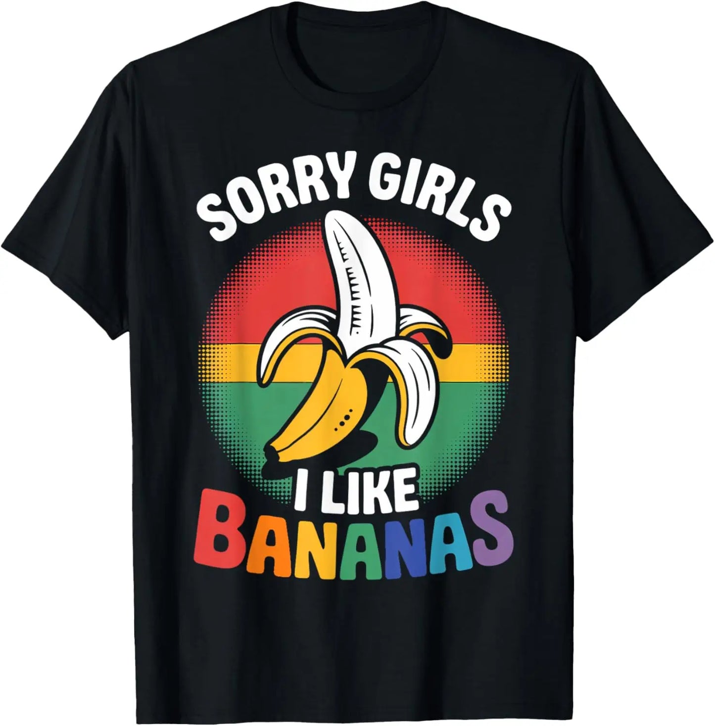 "Sorry Girl I Love Banana" Fun LGBTQ Gay Pride T-shirts Men Short Sleeve Fashion Streetwear Tshirts