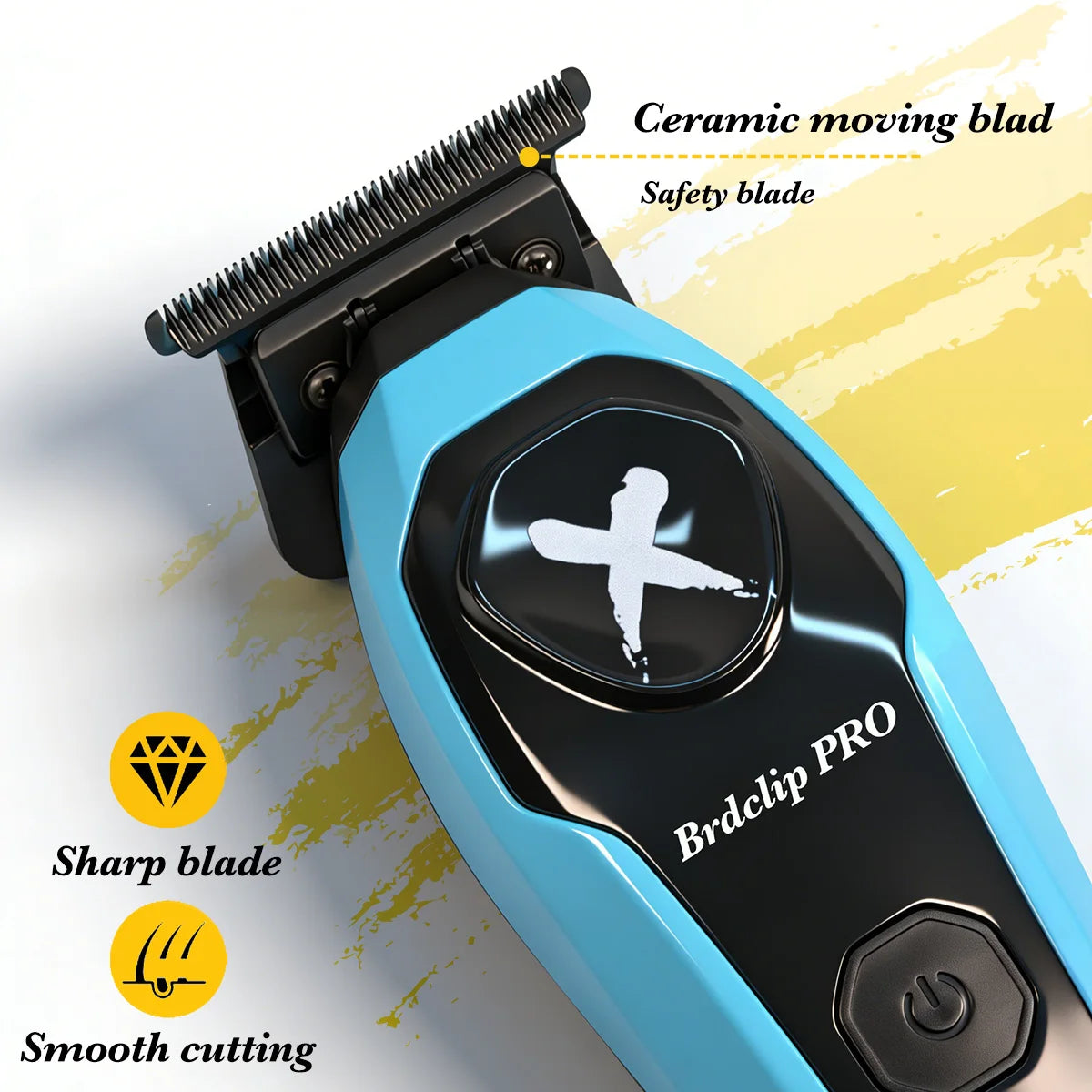 Professional BRDCLIP Barber Cordless Hair Clipper Kit DLC Ceramic Moving Blade Trimmer 75000RPM Grooming Tool Brushless Motor