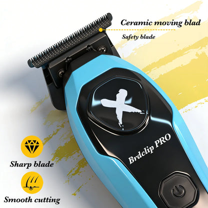 Professional BRDCLIP Barber Cordless Hair Clipper Kit DLC Ceramic Moving Blade Trimmer 75000RPM Grooming Tool Brushless Motor