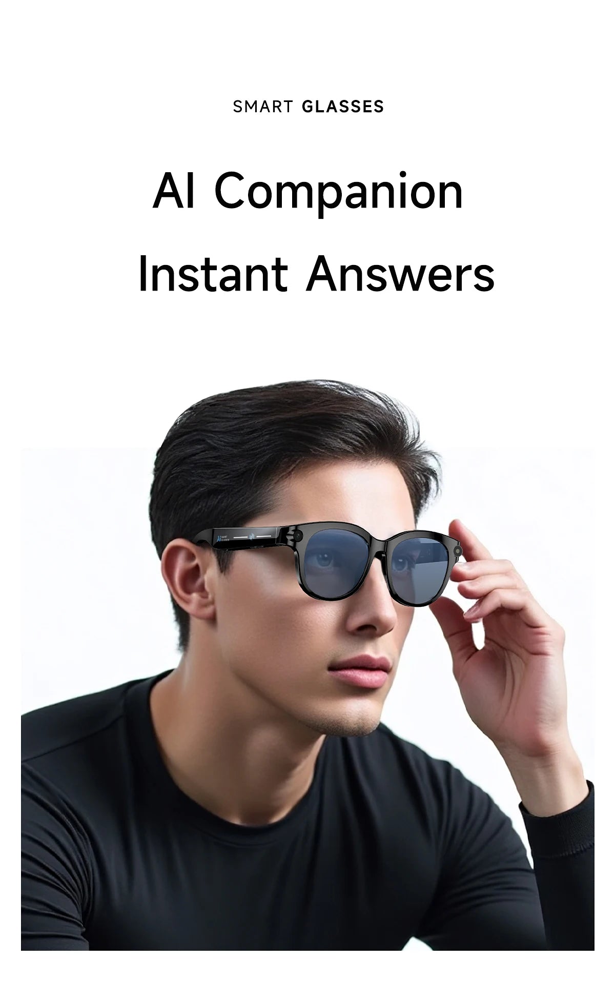 2026 New Smart Glasses Listening To Music Open Listening AI Translation AI Voice Assistant AI Image Recognition Smart Glasses