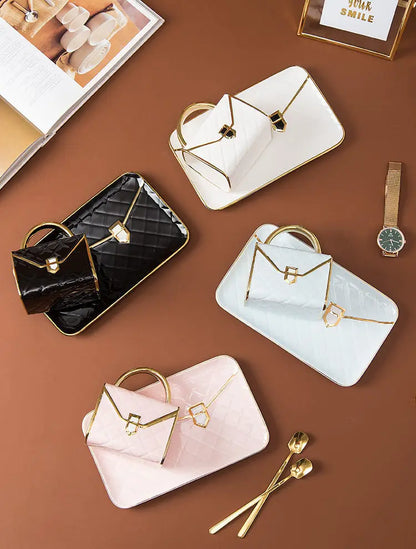 Handbag-Shaped Creative Mug With Saucer & Spoon Nordic Ceramic Milk Tea  Office Cups Drinkware  Coffee Cup Sets Gift
