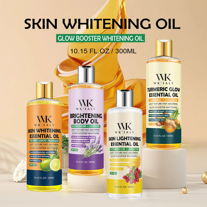 WK JALY Niacinamide Lightening Body Oil For All Skin, With Tea Tree, Lemon, Remove Acne, Fine Lines, Age Spot, Not Greasy, 300ml