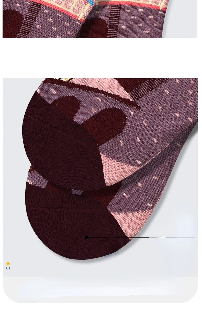 2024 Autumn and winter new socks female French plant series in high tide women's socks  designer socks